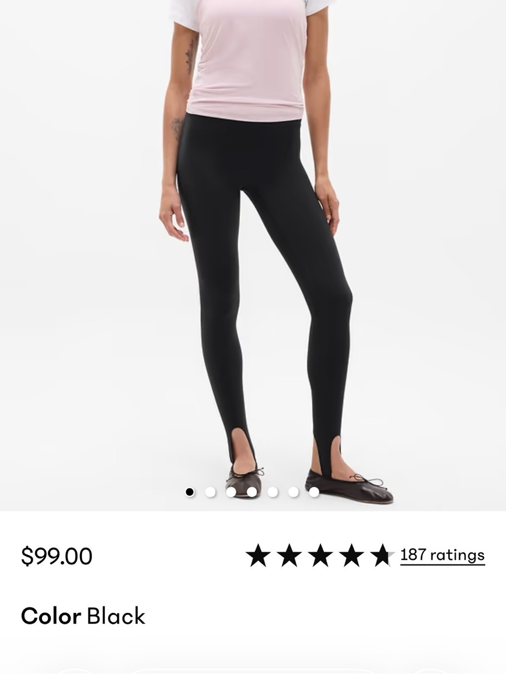 Athleta Black Stirrup Leggings